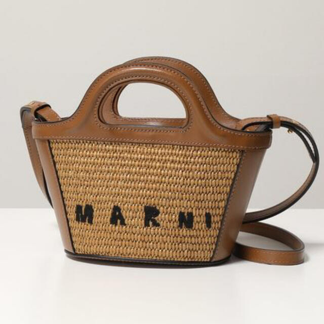 使い勝手の良い Marni - マルニ カゴバック かごバッグ+ストローバッグ