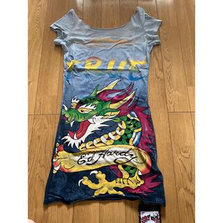 【新品】Ed Hardy レディースボートネックチュニック(チュニック)