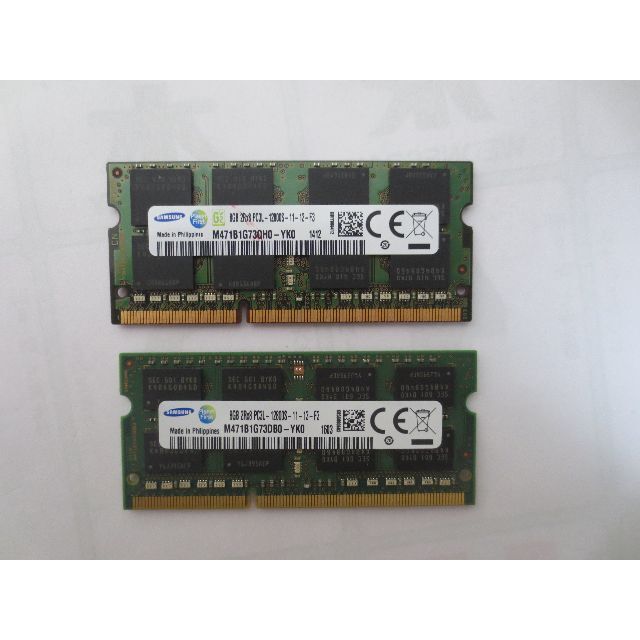 ノート用メモリー　DDR3　8GB　2枚セット