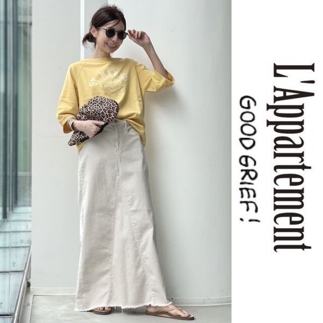 L'Appartement DEUXIEME CLASSE(アパルトモンドゥーズィエムクラス)の21SS GOOD GRIEF A Line Fringe Hem Skirt レディースのスカート(ロングスカート)の商品写真