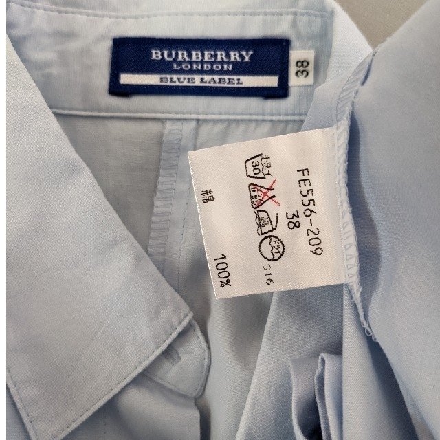 BURBERRY BLUE LABEL(バーバリーブルーレーベル)のバーバリー　ブラウス　ブルー レディースのトップス(シャツ/ブラウス(長袖/七分))の商品写真