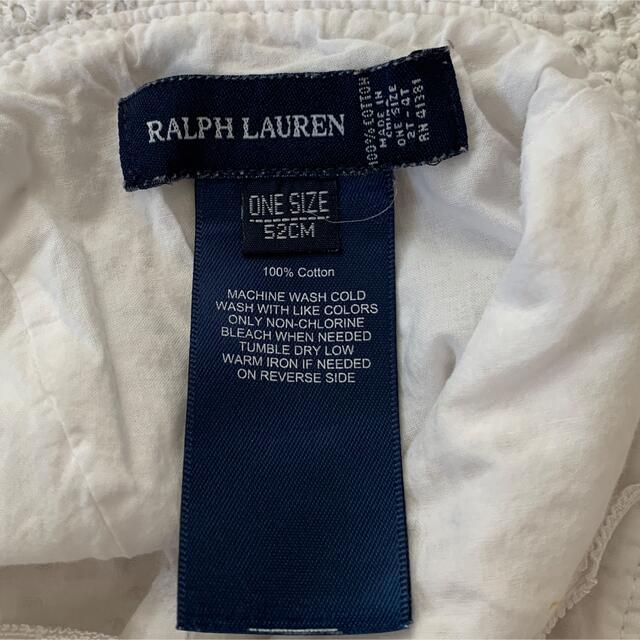 POLO RALPH LAUREN(ポロラルフローレン)のラルフローレン★子供用帽子★カットワークレース★キッズ★ベビー キッズ/ベビー/マタニティのこども用ファッション小物(帽子)の商品写真