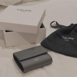 セリーヌ(celine)の【美品】CELINE スモールウォレット グレー(財布)