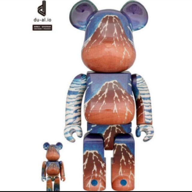 BE@RBRICK 葛飾北斎 「冨嶽三十六景 凱風快晴」100％ & 400％