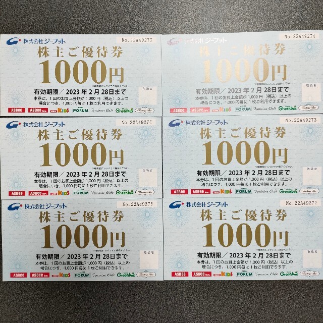 品質検査済 kinko様専用 ジーフット 株主優待券 10000円分 ienomat.com.br