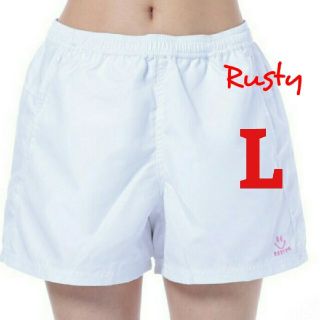 ラスティ(RUSTY)の超特価！ Rusty ボードショーツ スマイル L WHT(水着)