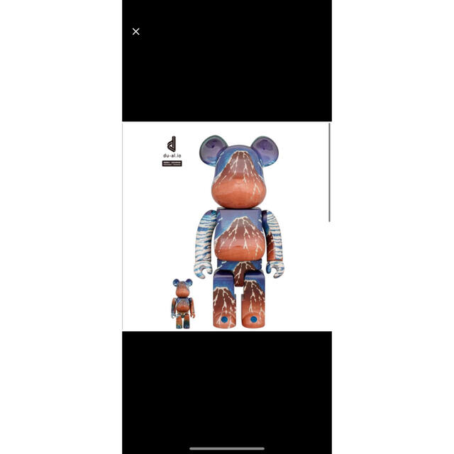 フィギュアBE@RBRICK 葛飾北斎 「冨嶽三十六景 凱風快晴」100％ & 400％