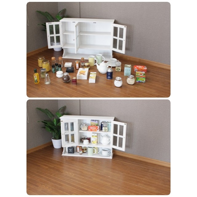 ♈北欧家具　キッチンラック　収納棚　◆アイボリー　⭕完成品　幅65cm 5