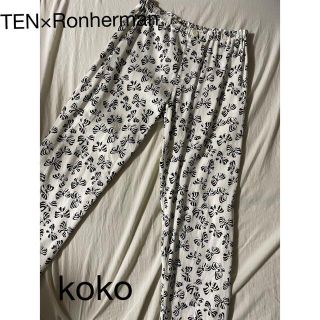 専用出品　TEN×Ronherman リボン柄　クロップドパンツ