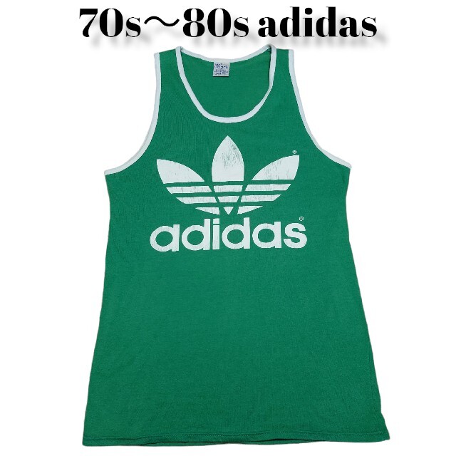 70s 80s adidas ビッグプリント タンクトップ  アディダス