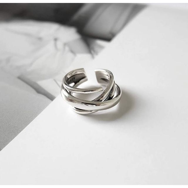TODAYFUL(トゥデイフル)の#36 クロスリング silver925(刻印あり) レディースのアクセサリー(リング(指輪))の商品写真