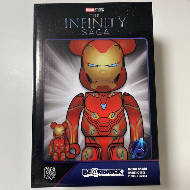 BE@RBRICK(ベアブリック)のBE@RBRICK IRON MAN MARK 50 100％ & 400％ エンタメ/ホビーのフィギュア(アメコミ)の商品写真