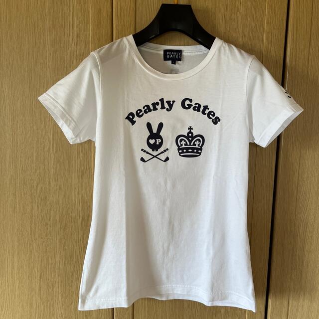 PEARLY GATES(パーリーゲイツ)の③【PEARLY GATES】Tシャツ　ホワイト　１ レディースのトップス(Tシャツ(半袖/袖なし))の商品写真