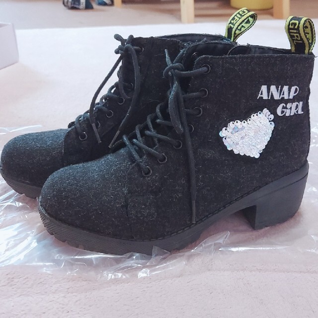 大きな取引 ANAP GIRL 22cm ショート ブーツ 黒 confmax.com.br