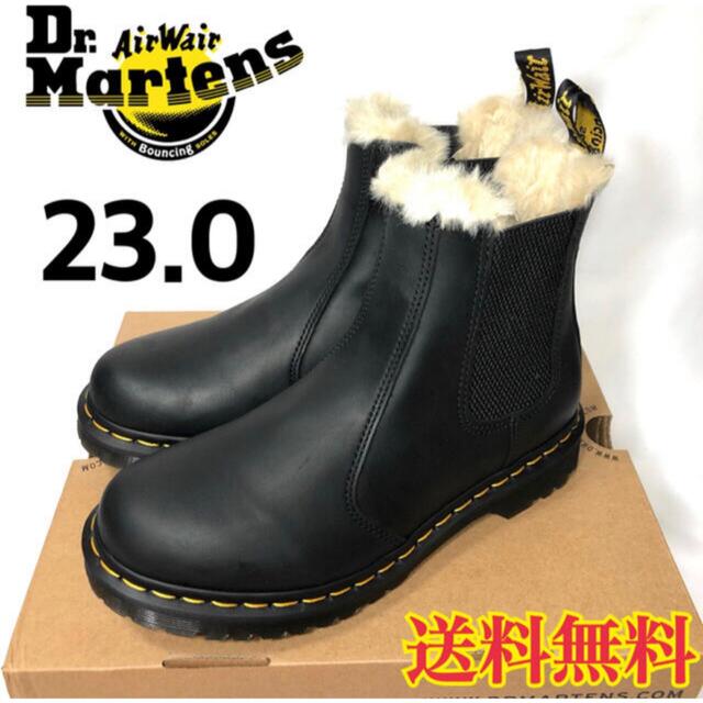 特売 Dr.Martens - 【新品】ドクターマーチン サイドゴア ファー ボア ブーツ ブラック 23.0 ブーツ