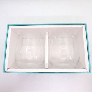 ティファニー(Tiffany & Co.)のティファニー クリスタルグラス ペア タンブラー 箱入り［g713-2］(食器)