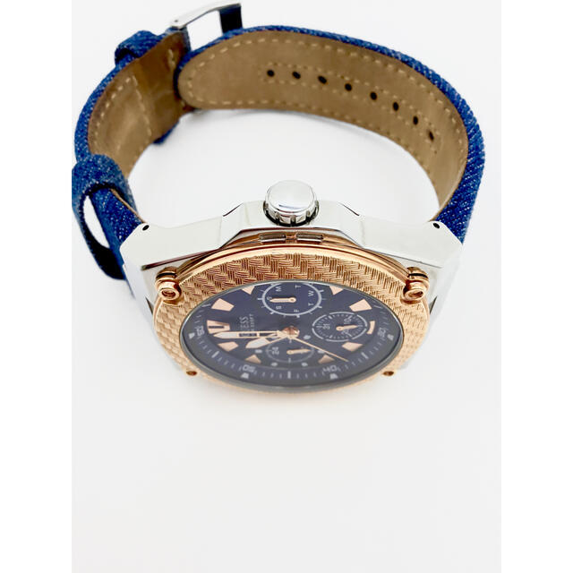 美品 ゲス GUESS メンズ 腕時計 レガシー クォーツ デニムベルト