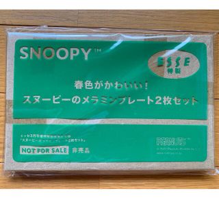 スヌーピー(SNOOPY)のESSE エッセ 付録 スヌーピー メラミンプレート 2枚セット(食器)