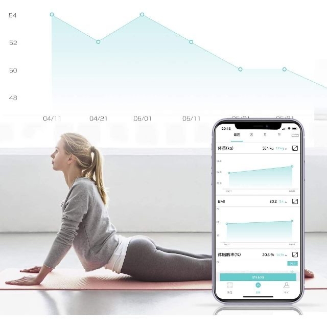  体重計 体組成計 体脂肪体重計 高精度体重計 カロリー測定可能 スマホ/家電/カメラの生活家電(体重計)の商品写真