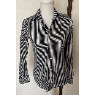 ポロラルフローレン(POLO RALPH LAUREN)の♪ 超美品 ラルフローレン 長袖ストライプ サイズ2 (155/84A)  ♪(シャツ/ブラウス(長袖/七分))