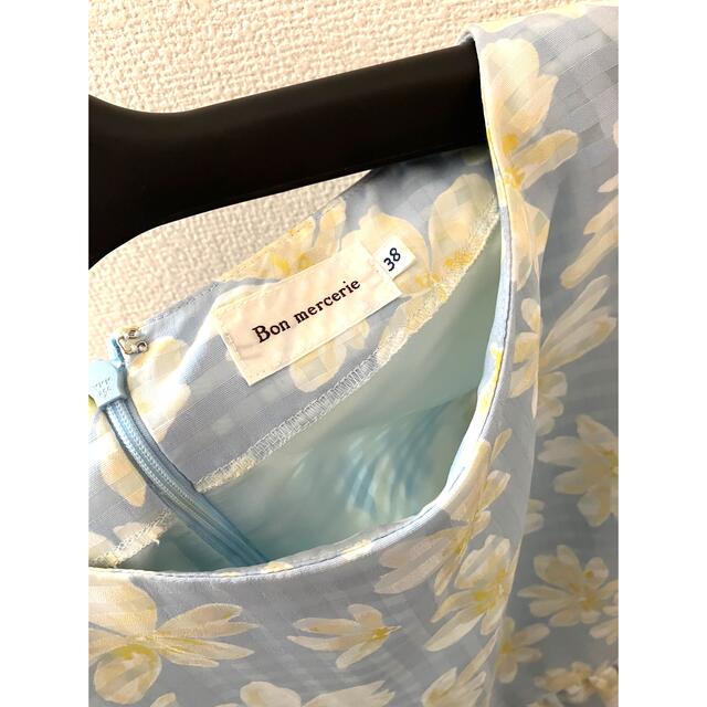 Bon merceie - 【美品】Bon merceie 水色花柄ワンピース(クリーニング ...