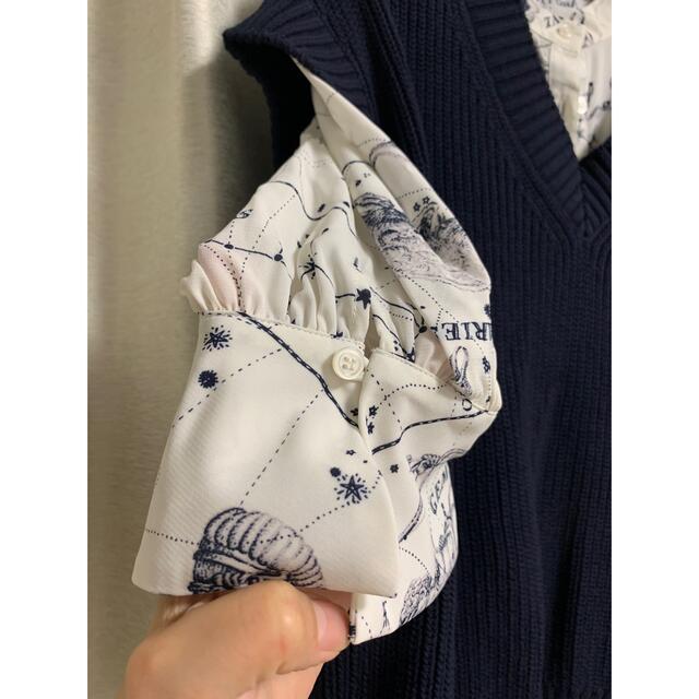 snidel新品❤️ ニットレイヤードワンピース❤️ネイビー1 国内初の