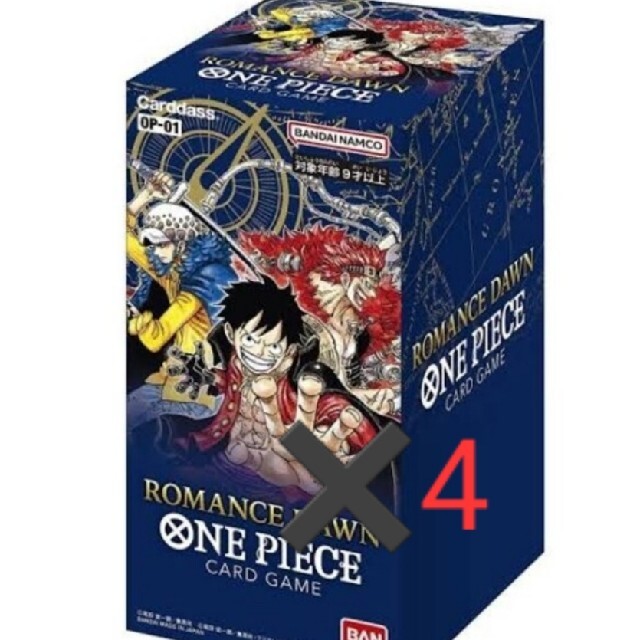 ONE PIECEカードゲームROMANCE DAWN 4BOX 日本製 www.peopleofwalmart.com
