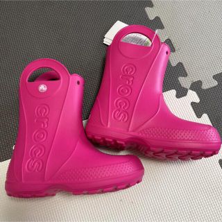 クロックス(crocs)のクロックス 長靴 ピンク/サイズ20センチ/新品未使用(長靴/レインシューズ)