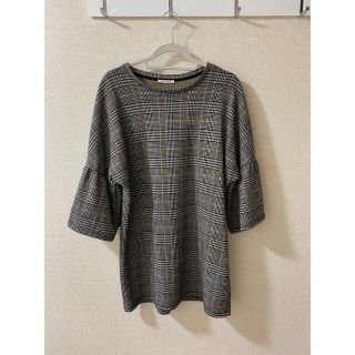 ザラ(ZARA)のZARA チェックチュニックワンピース(ひざ丈ワンピース)