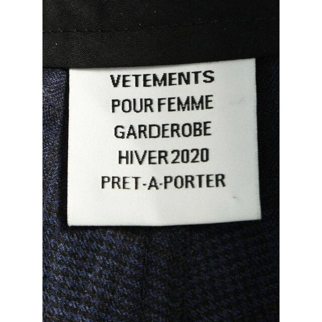 VETEMENTS 20AW ウールチェックパンツ