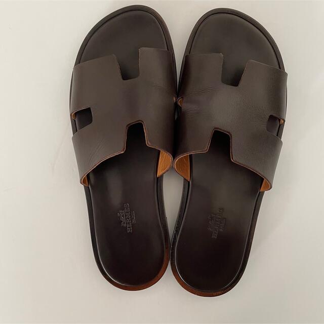 H - HERMES(エルメス) サンダル イズミール ダークブラウン サイズ42