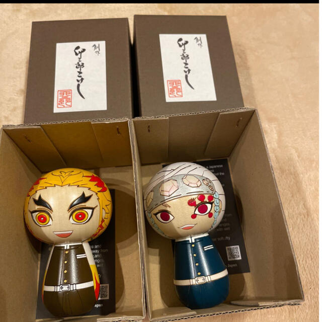 アニプレックス 鬼滅 コラボ 卯三郎 こけし 天元 煉獄 2体セット 超