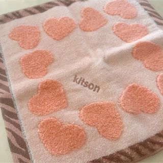 キットソン(KITSON)のkitson キットソン ふんわりハートタオルハンカチ 未使用(ハンカチ)