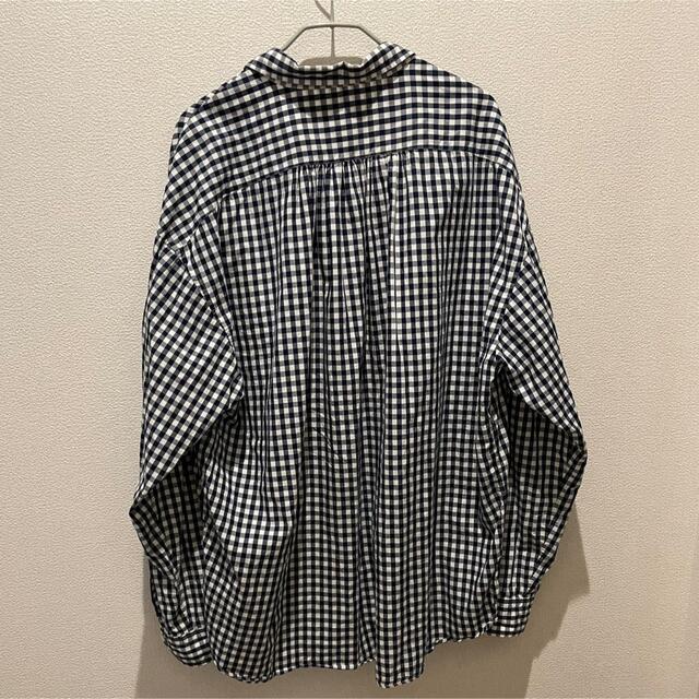 Porter Classic ロールアップギンガムチェックシャツ ネイビー 1