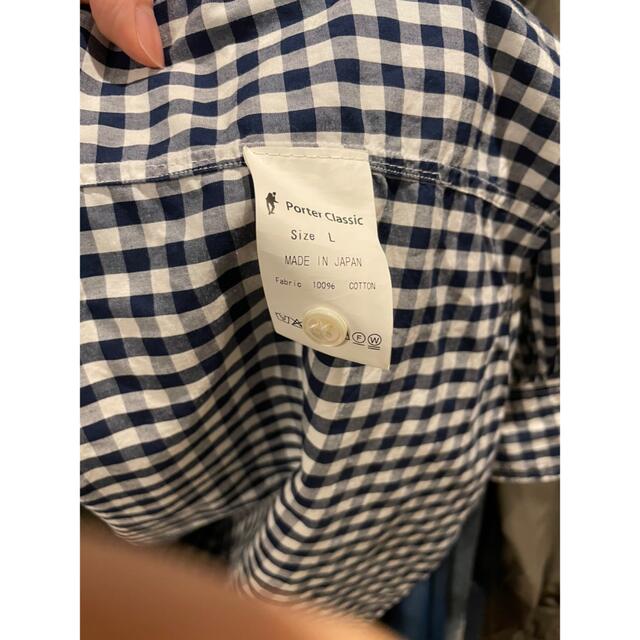 PORTER(ポーター)のPorter Classic ロールアップギンガムチェックシャツ ネイビー メンズのトップス(シャツ)の商品写真