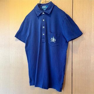 【Polo Ralph Lauren】半袖ポロシャツ S ブルー紺 刺繍ロゴ 【Polo Ralph Lauren】半袖ポロシャツ S ブルー紺 刺繍ロゴ