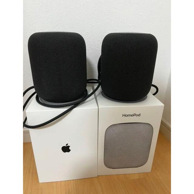 アップル ホームポッド HomePod 2台セット　スペースグレー