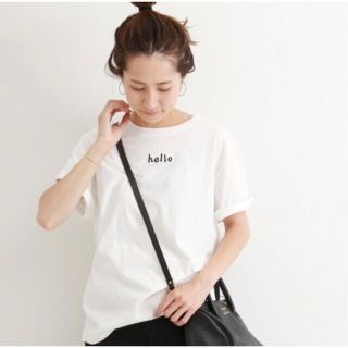 フレームワーク(FRAMeWORK)の ⭐︎着用一1度のみ⭐︎FRAMeWORK　Hello天竺チビロゴT　(Tシャツ(半袖/袖なし))