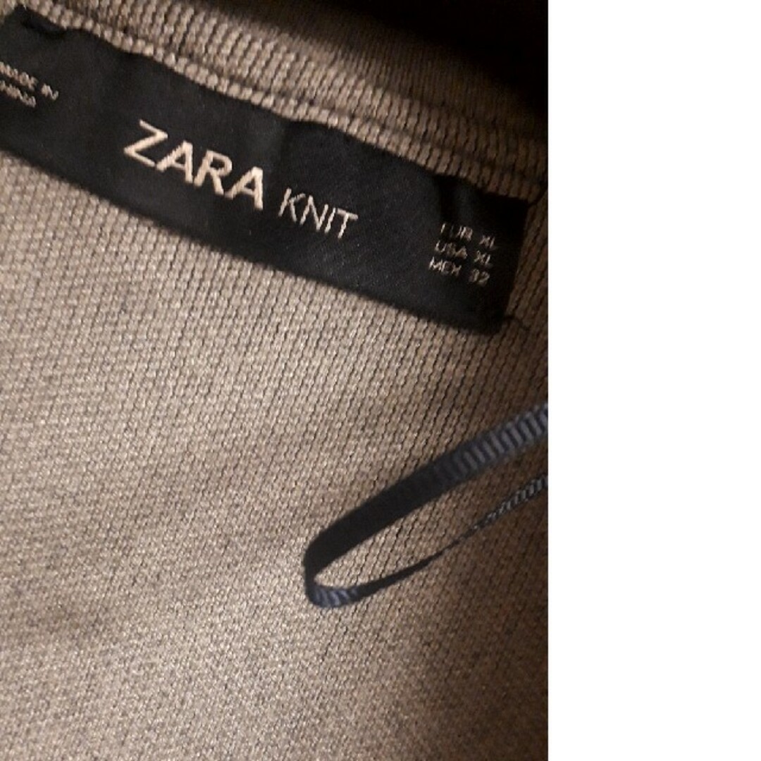 ZARA(ザラ)のZARA　ニットコート　羽織　コート　バイカラー　ネイビー レディースのジャケット/アウター(ニットコート)の商品写真