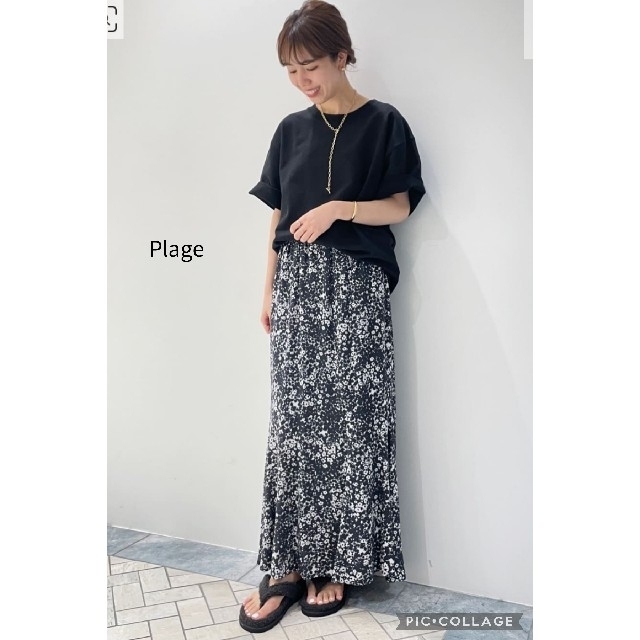 完売品 【Plage】プラージュContrast flower スカート