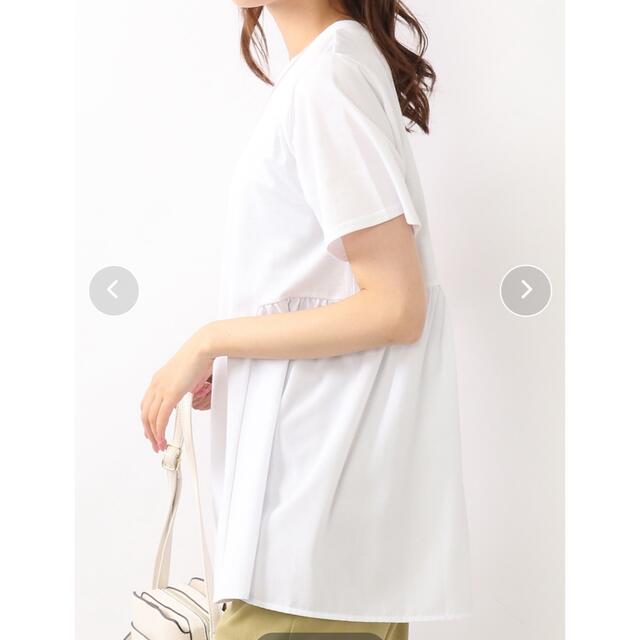 DRESKIP(ドレスキップ)のDRESKIP ペプラム　白　Tシャツ レディースのトップス(Tシャツ(半袖/袖なし))の商品写真