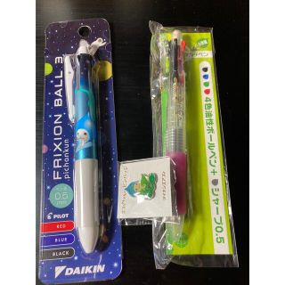 ダイキコウギョウ(ダイキ工業)のC非売品　ダイキン　ぴちょんくん　多機能フリクションとボールペン　ピンバッチ(ノベルティグッズ)