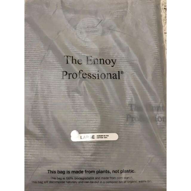ennoy Ｌサイズ S/S Border T-Shirt GRAY NAVY