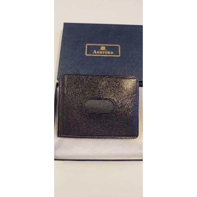 ASHFORD ローファー カードケース ブラック パープルステッチ メンズのファッション小物(名刺入れ/定期入れ)の商品写真
