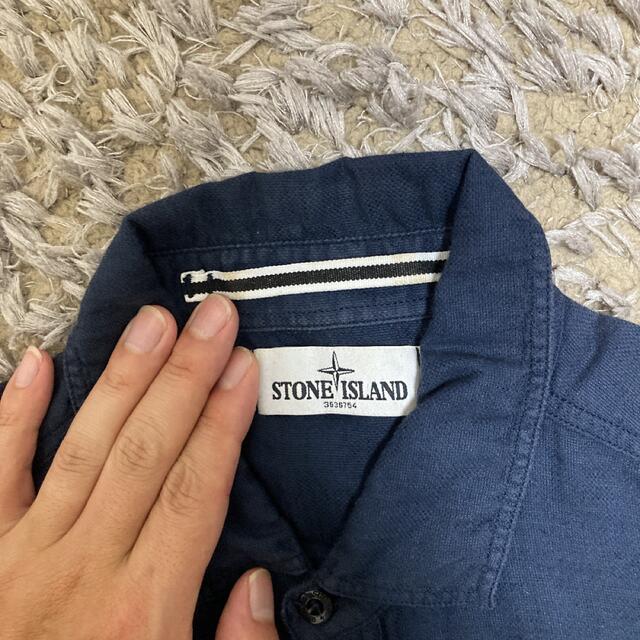 STONE ISLAND - ストーンアイランド コットンリネン サファリシャツの
