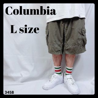 コロンビア(Columbia)のコロンビア カーゴ ハーフパンツ ナイロン製 カーキ 緑 グリーン Lサイズ(ショートパンツ)