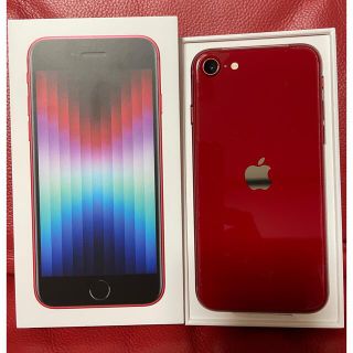 アイフォーン(iPhone)の【未使用品】iPhone SE 第3世代 128GB RED SIMフリー(スマートフォン本体)