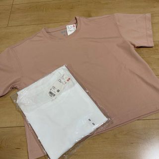 ユニクロ(UNIQLO)のサクラ様専用です！！ユニクロタグ付ドライEXクロップドTコットンライク　半袖　S(Tシャツ(半袖/袖なし))