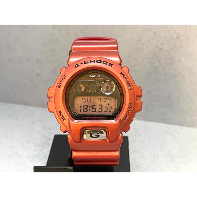 メンズデジタル時計希少レア CASIO G-SHOCK DW-6900 メタリック レッド