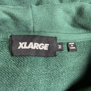 XLARGE - 【人気グリーン】X-LARGEビッグ刺繍ロゴパーカー古着ゆるだぼ 
